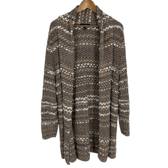 Lane Bryant Open Front Cardigan Sweater With White & Gold Accents Size 14/16 - Picture 1 of 11